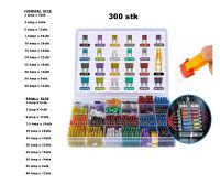 Sikrings sortiement 300 STK Normal/Small