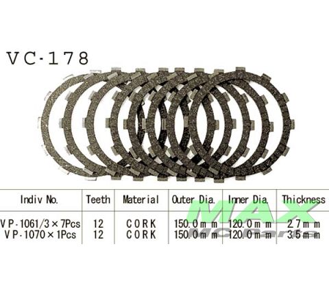 Koblingsplader (7+1) HONDA CB650 CX650