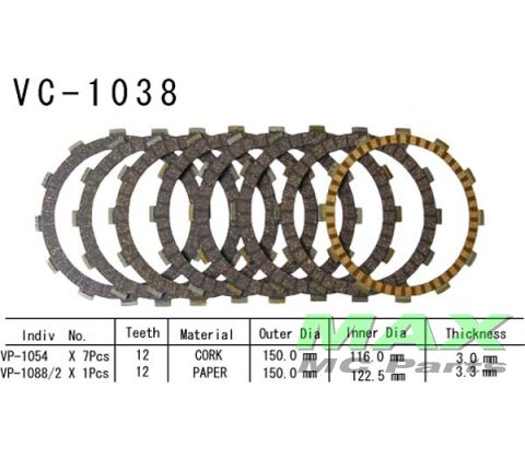Koblingsplader HONDA TRX450ER TRX700XX