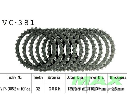 Koblingsplader (10) GSXR1100 89-92