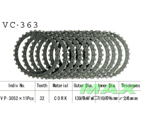 Koblingsplader(11STK) GSX1100F 86-95