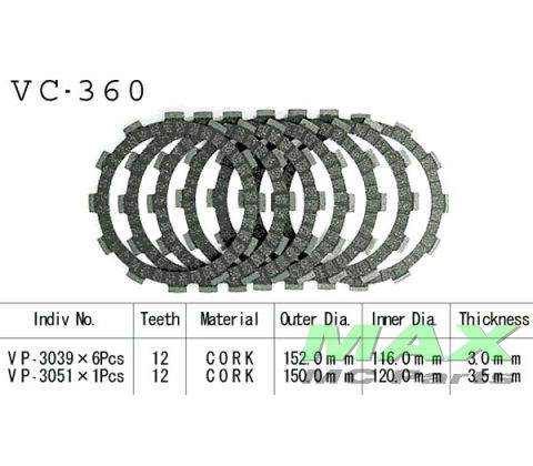 Koblingsplader (SÆT) VL1400 SV650 VX800