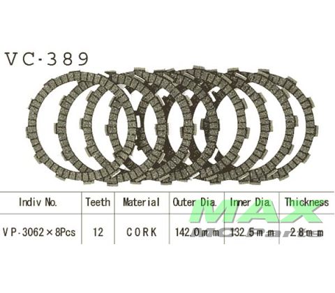 Koblingsplader(8) SUZUKI RM125 92-02