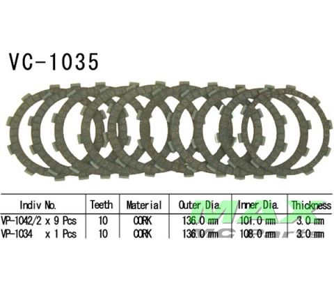 Koblingsplader  GSXR750 GSX1200 GSF1200
