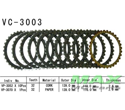 Koblingsplader RF900 GSXR1100*EVT:CK3418