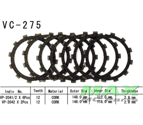 Koblingsplader VESRAH(6+2) XT600 SZR660