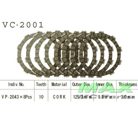 Koblingsplade sæt(8) YAM FZR400 88-89