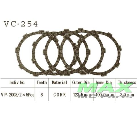 Koblingsplader YAMAHA TT125 DT80LC