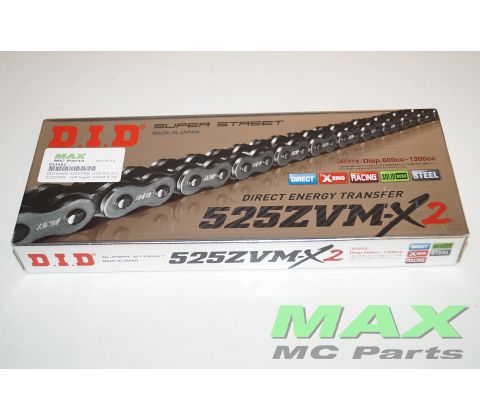 DID Kæde 525ZVMX -128 Pro X-ring BLACK