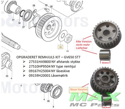 WASH,E/G SPROCKE -HYOSUNG ST7 GT650