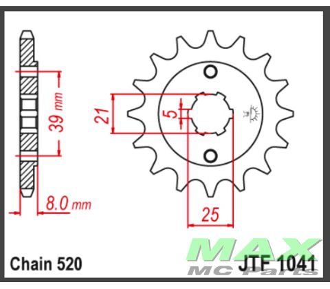 JT Forkædehjul - JTF1041.14 KYMCO ATV