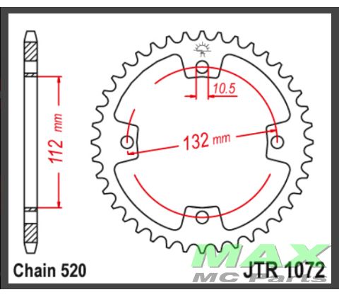JT Bagkædehjul - JTR1072.38