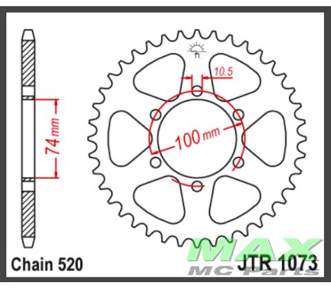 JT Bagkædehjul - JTR1073.46 HYOSUNG