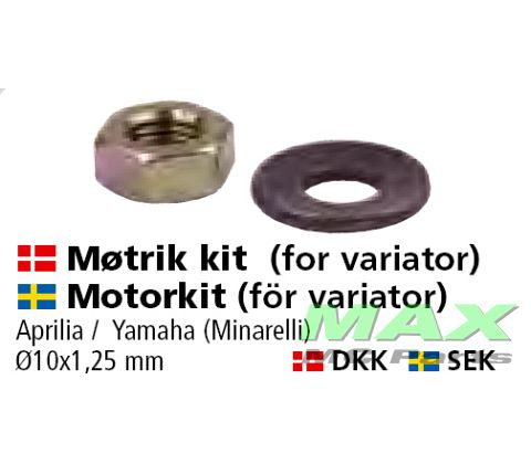 Møtrik-kit (Variator) Ø10*1,25