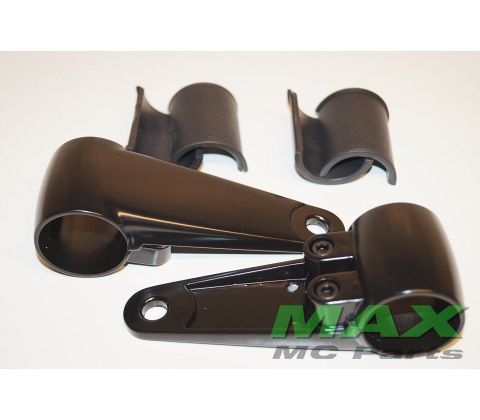 Lygteholder ALU-SORT SATIN 32-41MM SET