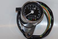Chrom Speedometer m/beslag 60mm -Sort