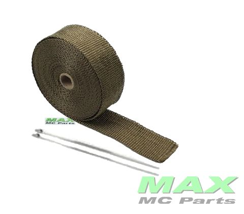 WRAP EXHAUST *TITAN-GREEN* 2M+2xCLAMP