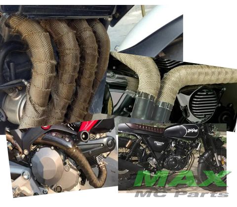 WRAP EXHAUST *BLACK* 2M+2xCLAMP