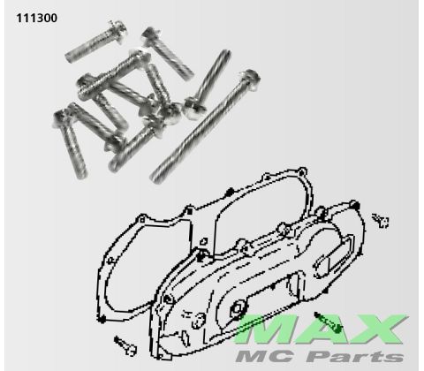 Bolte (sæt) for motorsidedæksel