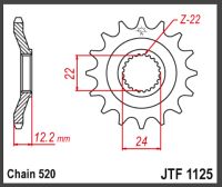 JT Fortandhjul - JTF1125.16