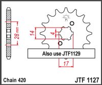 JT Forkædehjul JTF1127.14 *USE:1129/14T