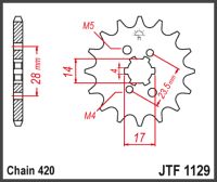 JT Forkædehjul-JTF1129.12 1129/12T