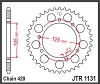 JT Bagkædehjul - JTR1131/50 