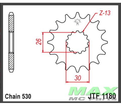 JT Fortandhjul - JTF1180.18 TRIUMPH