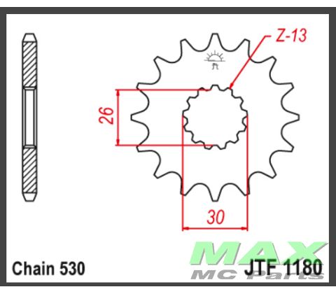 JT Fortandhjul*RB* JTF1180.19 TRIUMPH