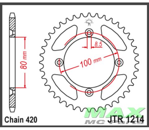 JT Bagkædehjul - JTR1214.46