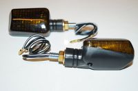 Mini Blinklys KORT SORT 2 STK -HALOGEN