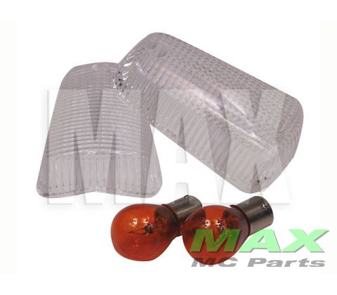 Klar blinklys glas m. pære FZR