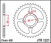 JT Bagkædehjul - JTR1221.45 CB125F 15-20