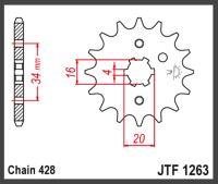 JT Fortandhjul - JTF1263.13 SUZUKI YAMAH