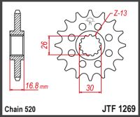 JT Fortandhjul - JTF1269.15 CBR600 #520 