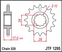 JT Fortandhjul - JTF1295.14 520-CHAIN/KÆ