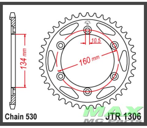 JT Bagkædehjul - JTR1306.40
