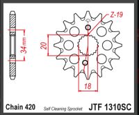 JT Forkædehjul - JTF1310.15 SIDE-CUT