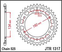 JT Bagkædehjul-JTR1317.4 CBR1000RR 20-