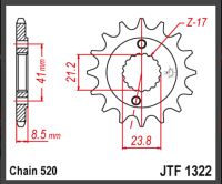 JT Fortandhjul - JTF1322.16 HONDA TRX400