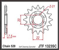 JT Forkædehjul-JTF1323.13SC CRF250 04-17