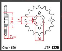 JT Forkædehjul - JTF1329.14 HONDA CR125