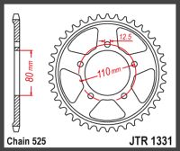 JT Bagkædehjul - JTR1331.42 CBF1000 AFRI
