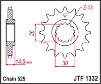JT Forkædehjul -JTF1332.16 VFR800 VTEC