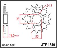 JT Forkædehjul - JTF1340.18 CB1100 14-20