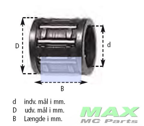 VESRAH Nåleleje  16x21x19,5mm