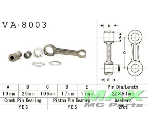 Plejlstang/connect kit KAWA KX125 94-97
