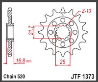 JT Fortandhjul - JTF1373.16 HONDA NC700