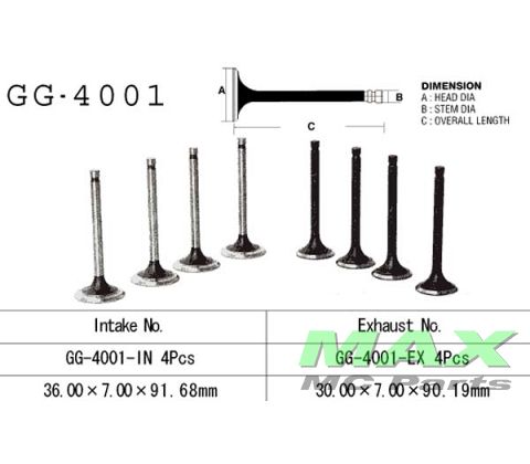 Indsugningsventil KAWA Z900 73-76