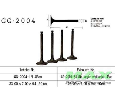 Udstødningsventil YAMAHA XJ650 XJ750 SEC